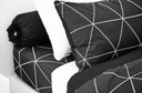Lotus Black &amp; White - KS Fitted Bedsheet Set-5pcs - LI-BW-01B
