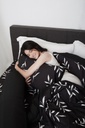 Lotus Black &amp; White Comforter 90&quot;x100&quot; - LI-BW-02B
