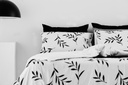 Lotus Black &amp; White Comforter 90&quot;x100&quot; - LI-BW-02W