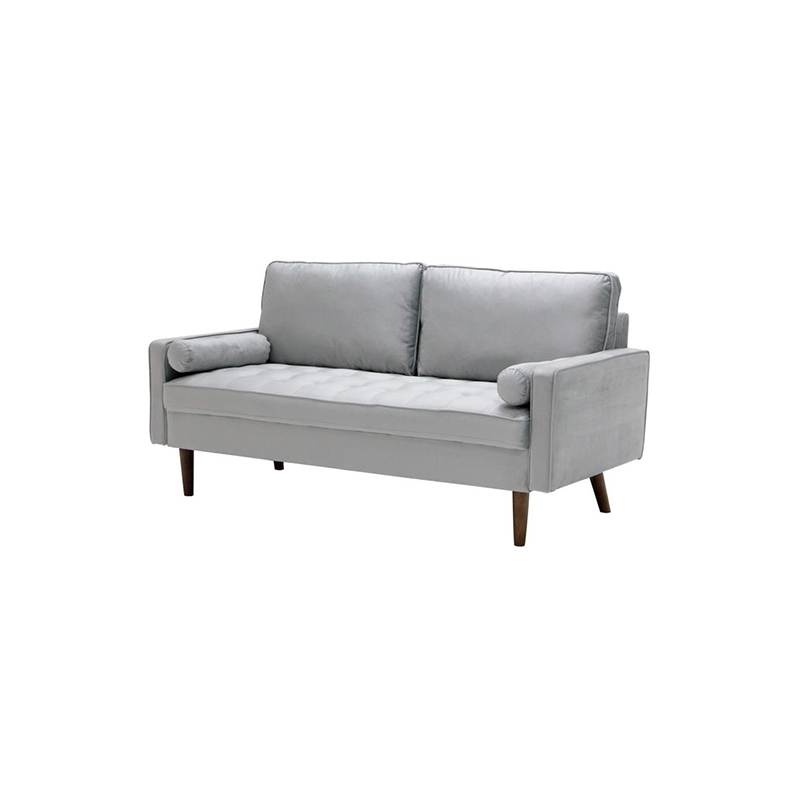 Melotto Sofa 3 Seater - Brown Eucalyptus - Light Grey Velvet