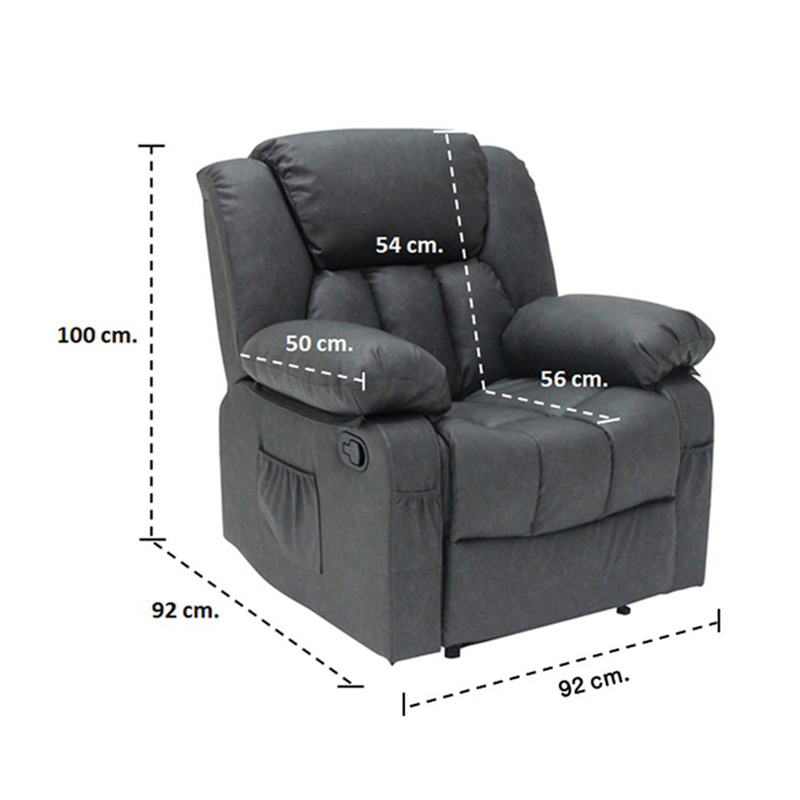 Lodin Recliner-Dark Grey