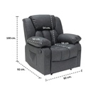 Lodin Recliner-Dark Grey