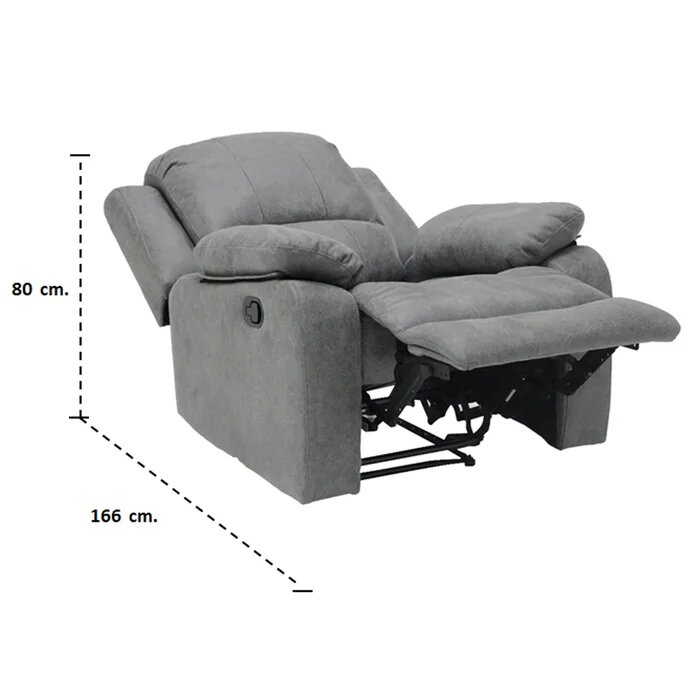 Cadel Recliner 1RE-Gray Fabric