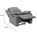 Cadel Recliner 1RE-Gray Fabric
