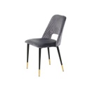 Tara Chair - Gold/Black/Grey Velvet