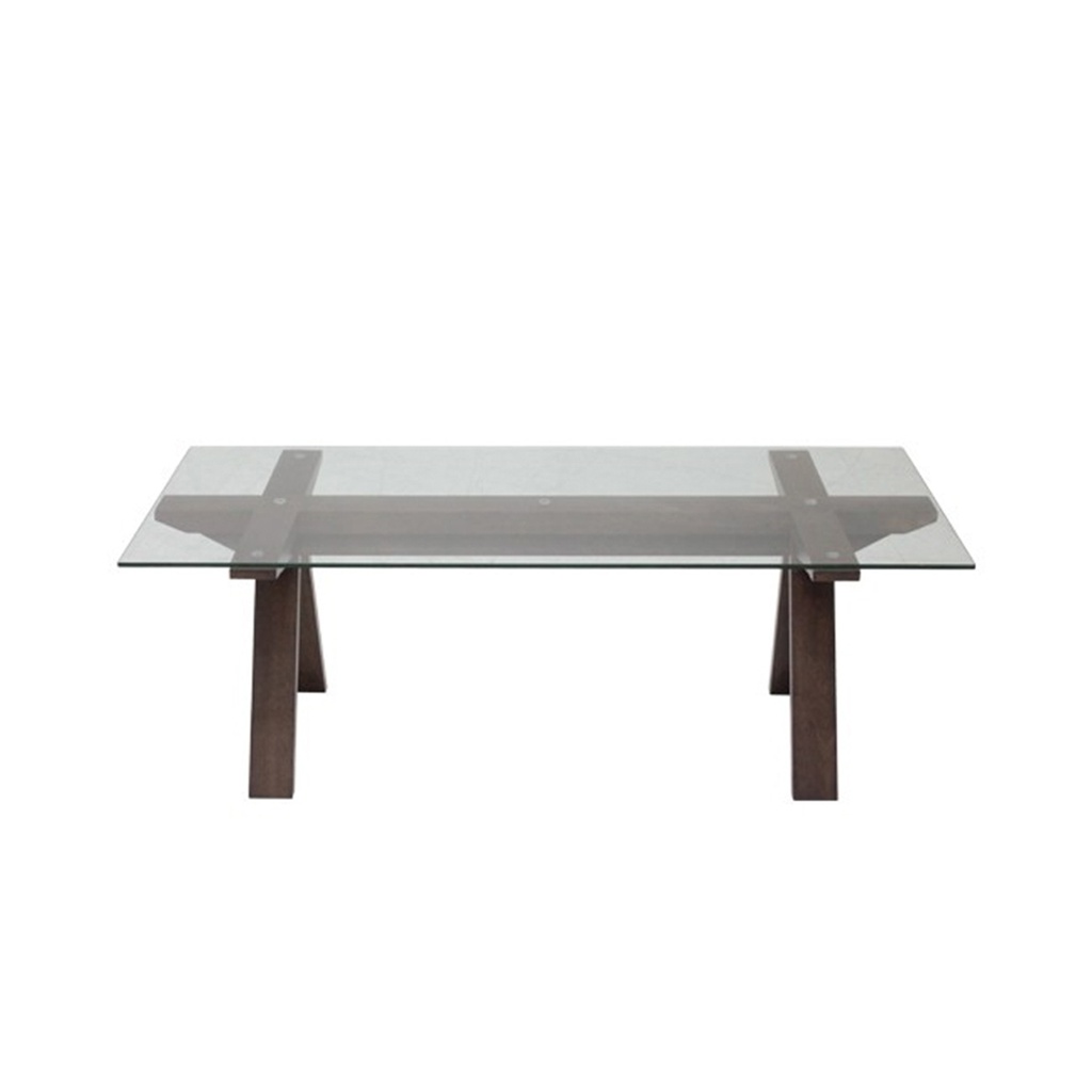 Malnut Coffee Table-Walnut /Glass