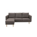 Ansen Corner Sofa 2 Seater + Stool - Brown