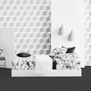Lotus Black &amp; White Comforter 90&quot;x100&quot; - LI-BW-04W