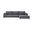 Caranno Sofa - Right Corner - Chromium/Dark Grey