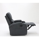 Darleen Sofa Recliner - Dark Grey Fabric/1RE