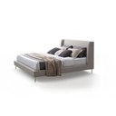 Flavio Bed 5ft - DE02/SR2 - Light Gray Fabric/MN