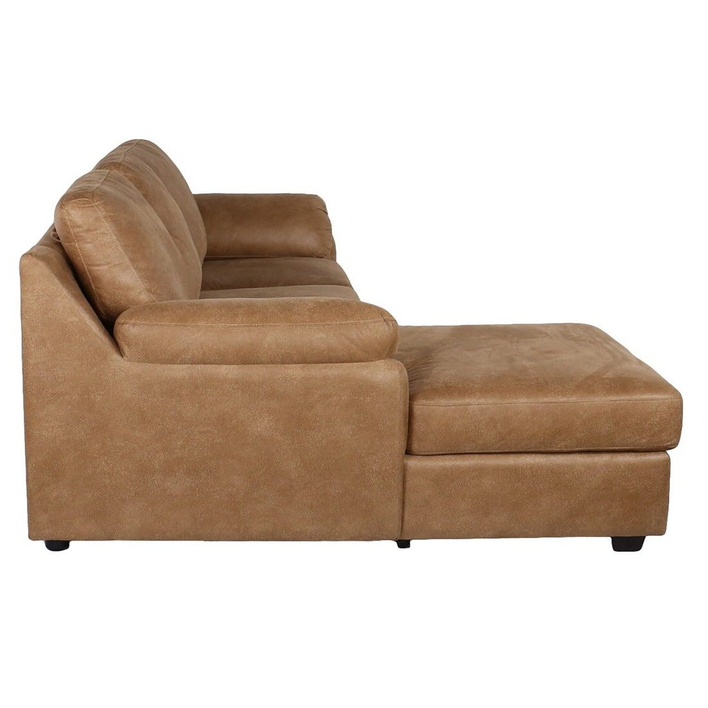Muto Sofa Left Corner-Brown/Leather