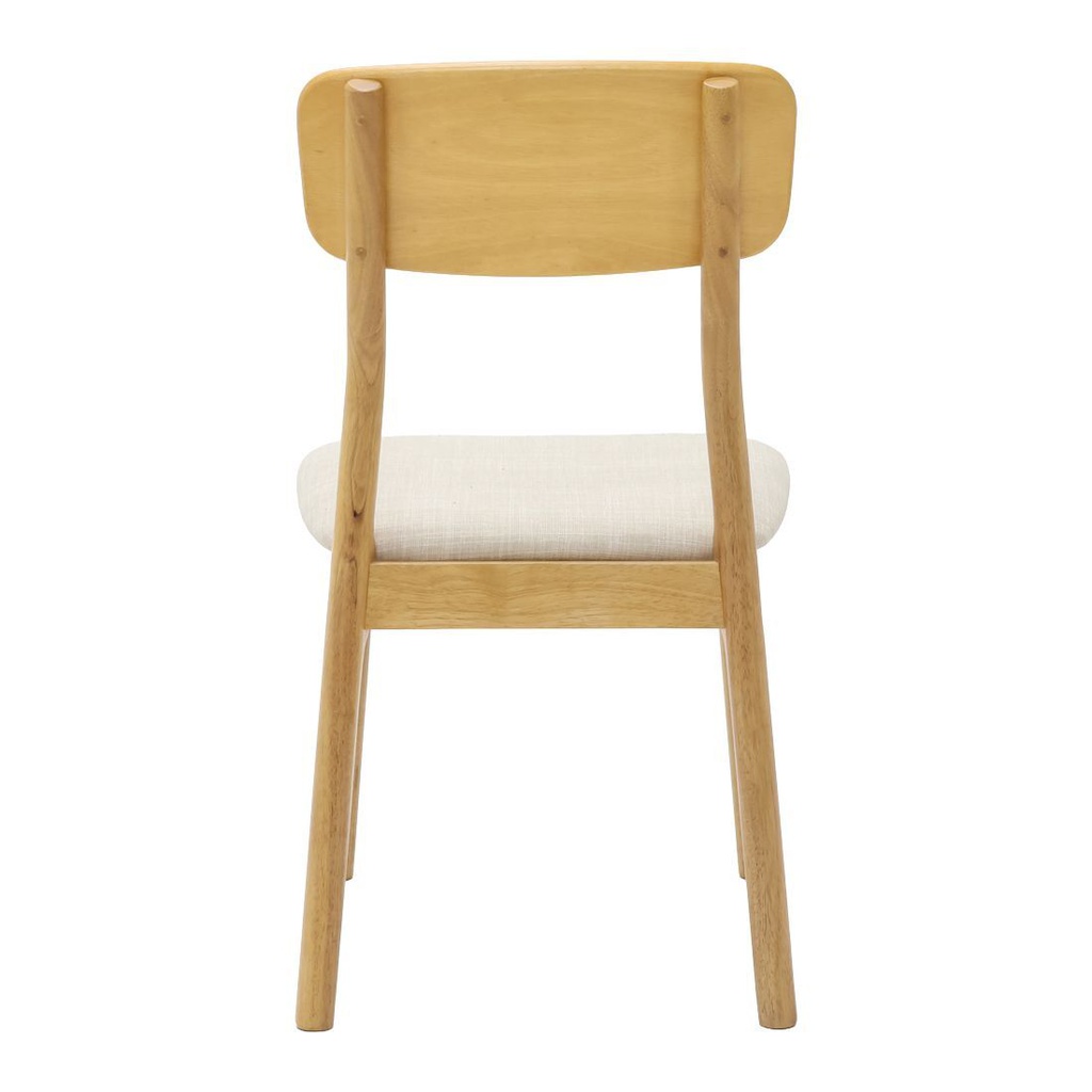 Galatia-B Dining Chair-Natural Oak/Cream Fabric
