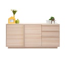 Aleece Low Cabinet C150-Canyon Oak/White