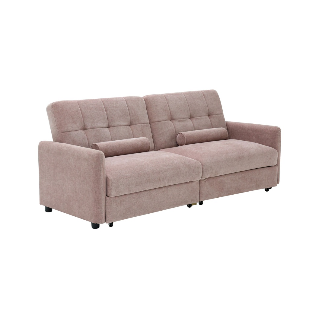 Corte Sofa Bed 2Seater - Black Leg/Pink Fabric