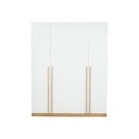 Remus - E Wardrobe 160cm - Solid Oak/White