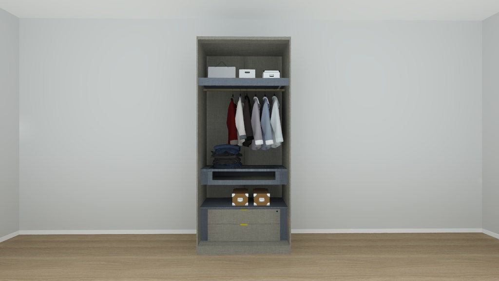 Wardrobe Plus -I@H_250000251:DA-MN/IVO/TW/Grey,Door:MN/CLEAR GLASS