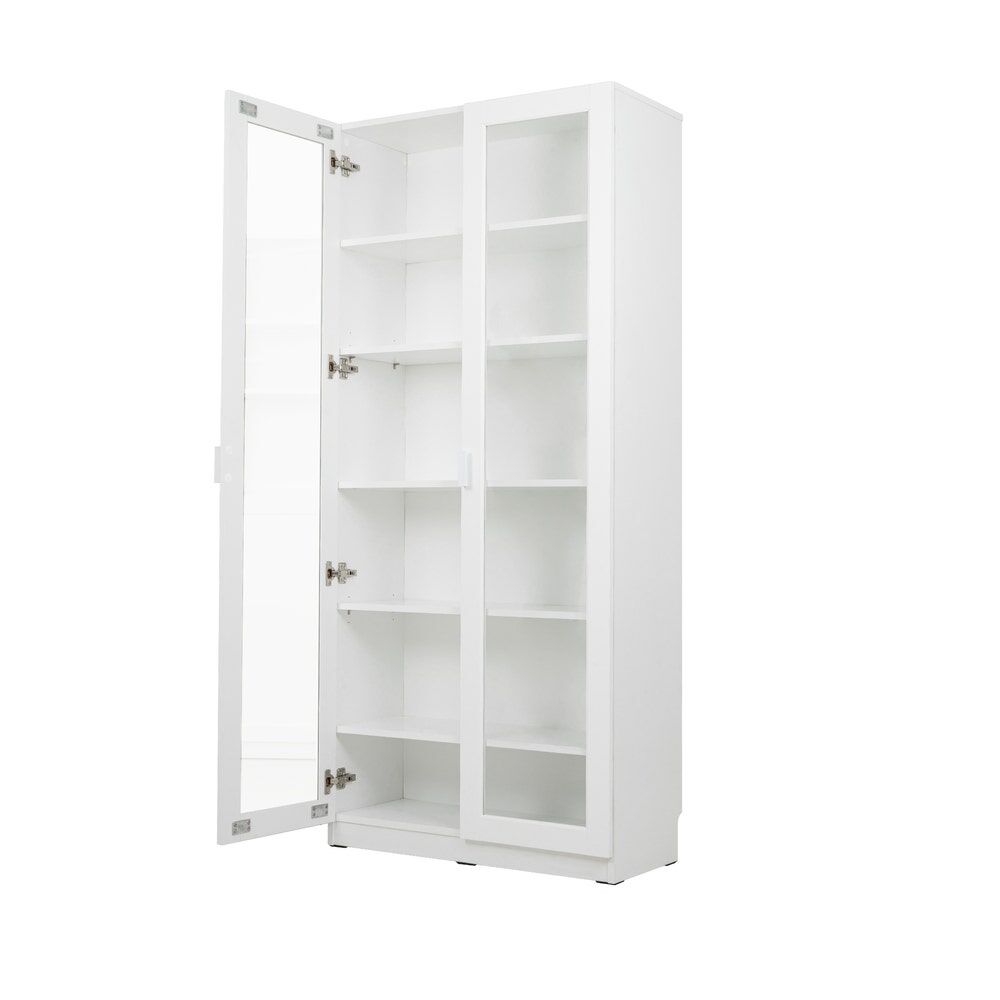 KC-Play /Jobio Tall Cabinet CT80-DE02/White/Clear Glass