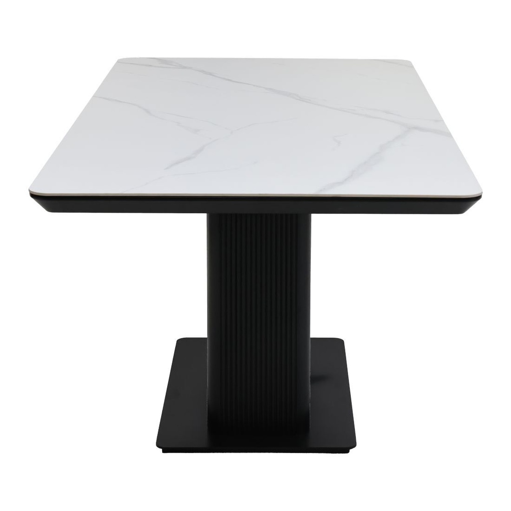 Canbelia Dining Table A180/Black/White Stone Ceramic