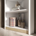 KC-Play/Dune Corner Tall Cabinet 63/White/Lindberg Oak