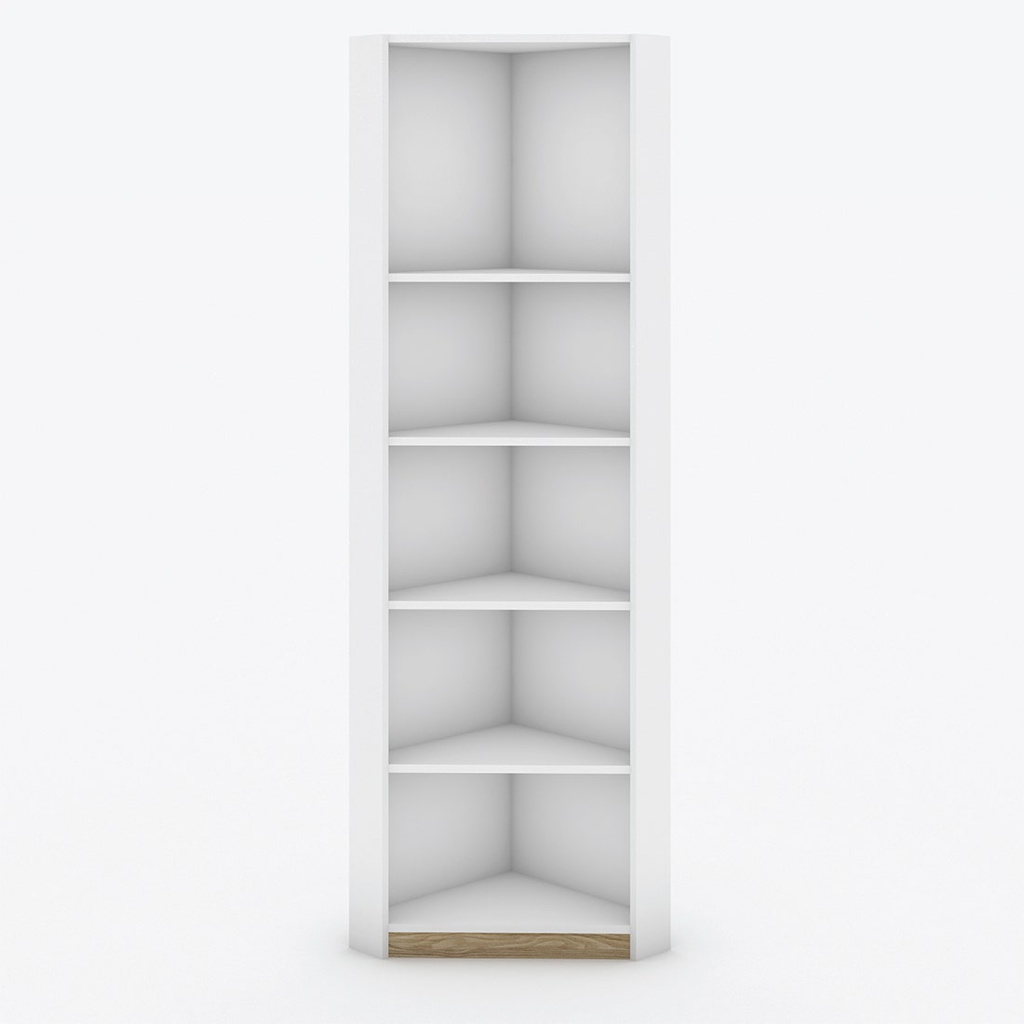 KC-Play/Dune Corner Tall Cabinet 63/White/Lindberg Oak