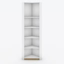 KC-Play/Dune Corner Tall Cabinet 63/White/Lindberg Oak