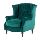 Miranda Arm Chair-Green Velvet