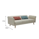 Fresh Sofa Bed-Natural Eucalyptus Leg/Cream