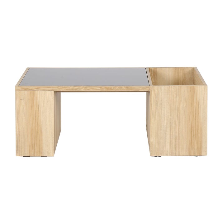 Montina Coffee Table - Smoked Glass - Lindberg Oak
