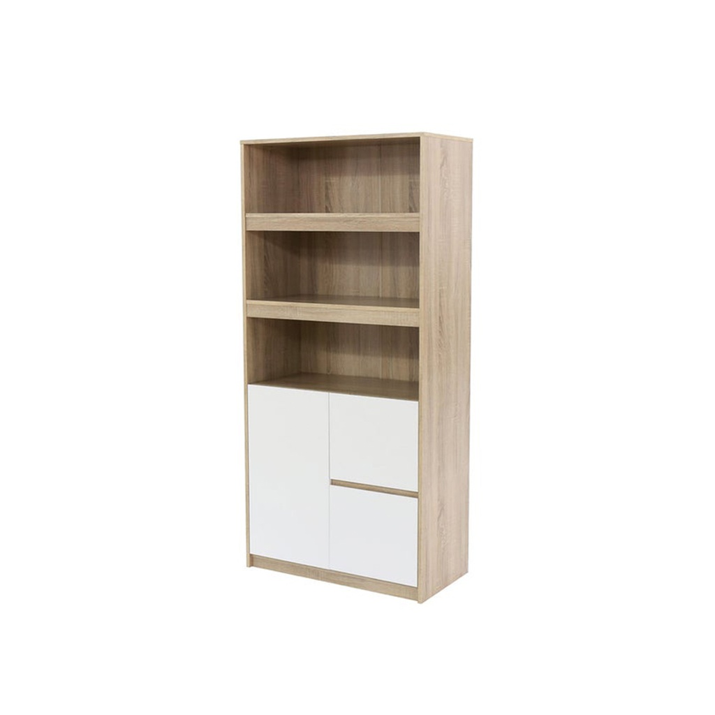 Heidi Tall Cabinet CT80-Solid Oak/White