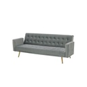 Miile Sofa Bed -Gold Steel/ Gray Velvet