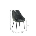 Yoope#2 Dining Chair-Black/Green Velvet