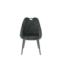 Yoope#2 Dining Chair-Black/Green Velvet