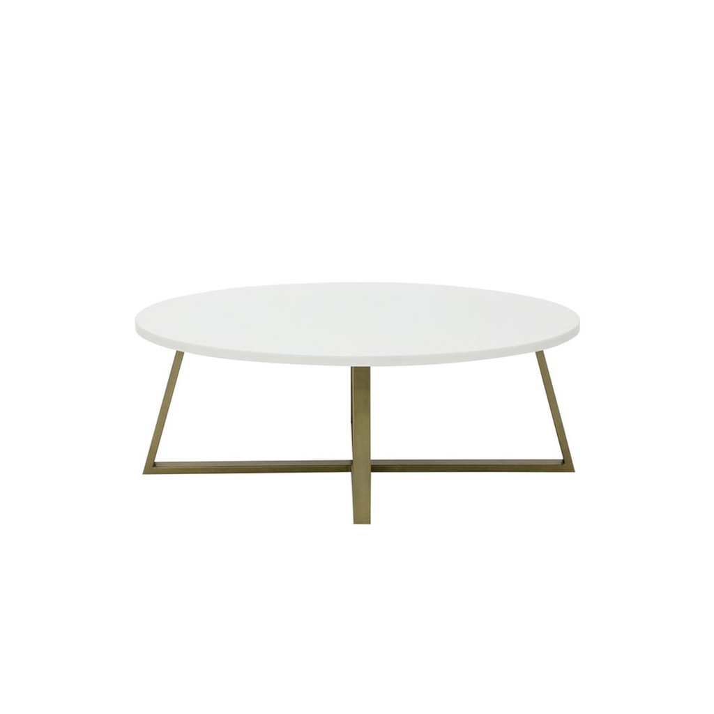 Jayler Coffee Table -Gold Steel Leg/Top Synthetic Stone
