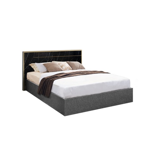 Marseille Bed 6ft - Grey Linen/BLMQ