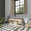 KC-Play Link Warm Shoe Cabinet SH120-Lindberg Oak/Grey Cushion