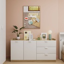 Molly Low Cabinet - C140cm - Lindberg Oak/White