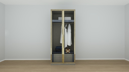 [19174619 set 2] Wardrobe Plus -I@H_250000252:DA-MN/IVO/TW/Grey,Door:MN/CLEAR GLASS
