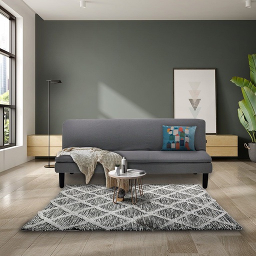 [19197689] Monick Sofa Bed - Black Leg - Grey Fabric