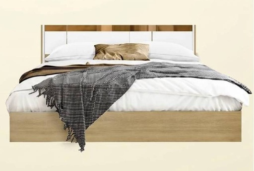 [19214854] Adison #2/Bed 6ft- Solid Oak/White