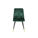 Tarish-B Dining Chair - Gold Black Leg - Green Velvet