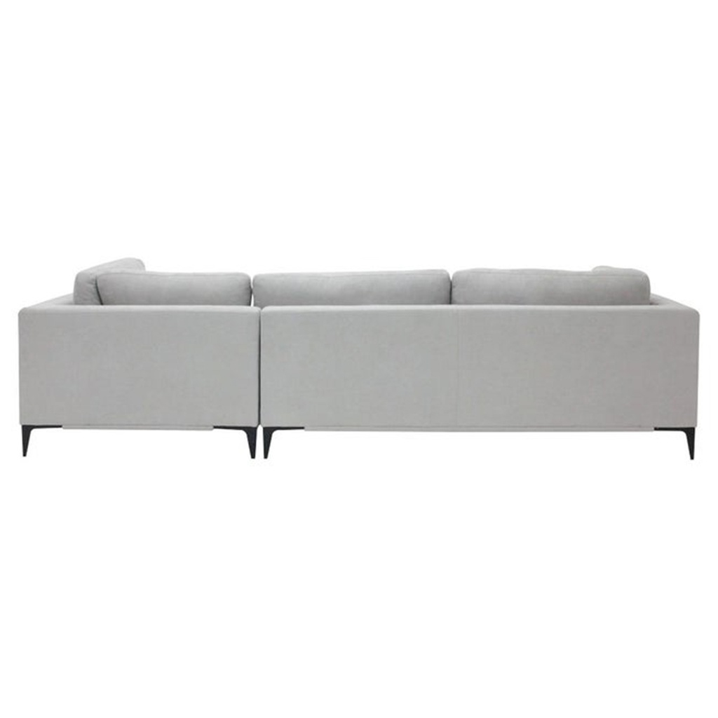 U-Lara Sofa-Right Corner-Light Grey/Black Steel