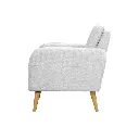 Amiga Arm Chair - Birch Natural Wood - Light Gray