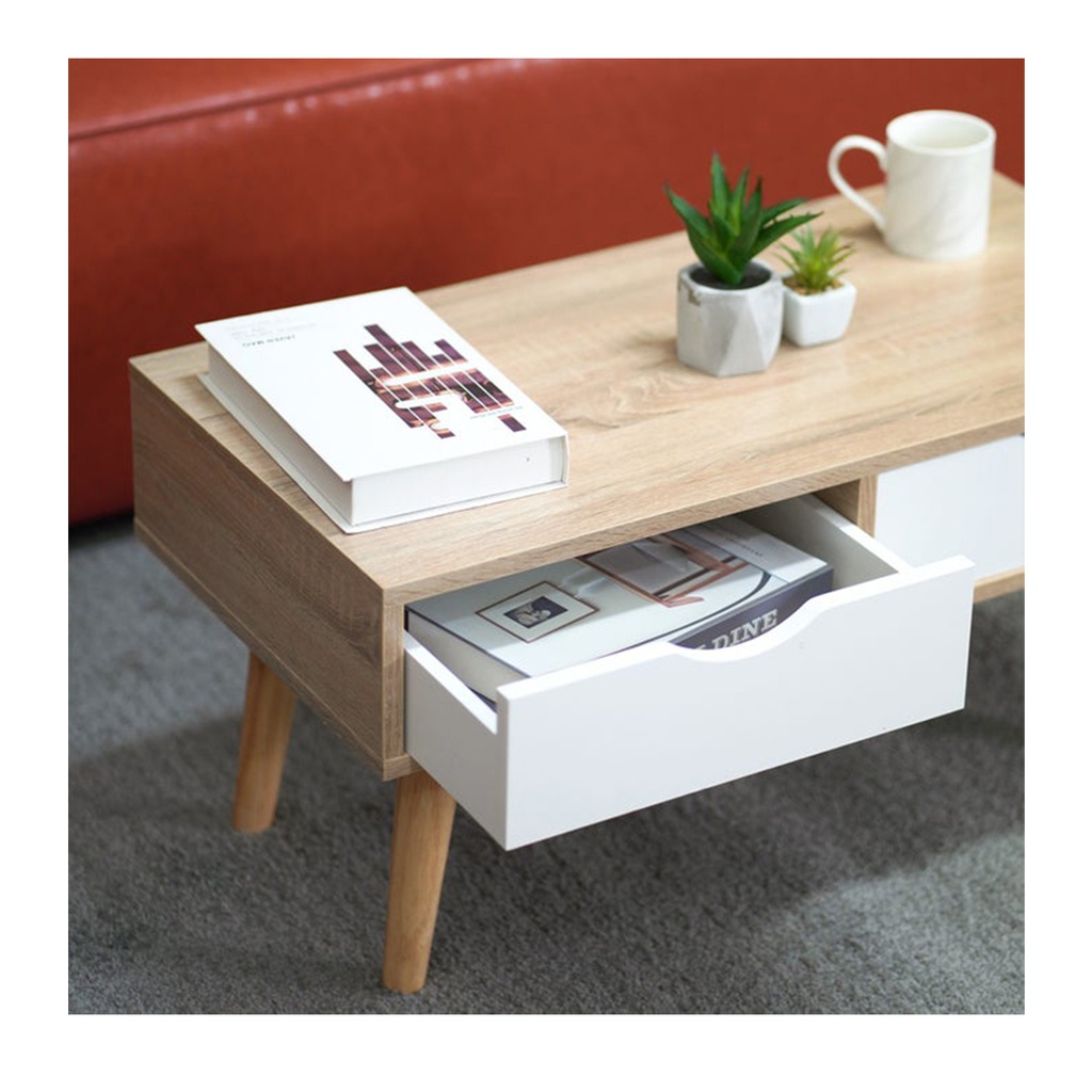 Gabela Dressing Table 80 - Solid Oak/White