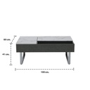 Arcada Coffee Table CF100-CRCT/Grey Linen