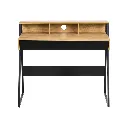 Artha Working Table-Black Steel/Natural Oak