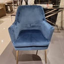 A-Chisa Arm Chair - Blue Velvet