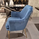 A-Chisa Arm Chair - Blue Velvet