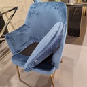 A-Chisa Arm Chair - Blue Velvet