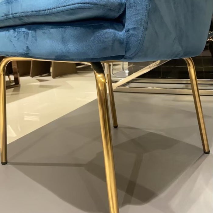 A-Chisa Arm Chair - Blue Velvet
